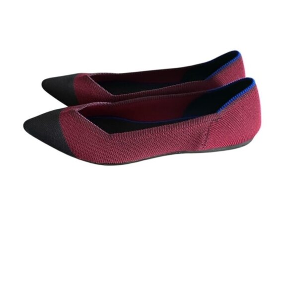 Rothy's Crimson Cap Toe Flats 8 - Picture 5 of 7